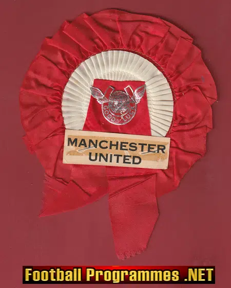 Manchester United FA Cup Final Football Rosette 1948