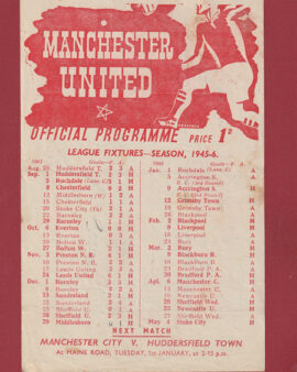 Manchester United v Middlesbrough 1945 – Man Utd 1940s