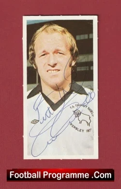Archie Gemmill Scotland Footballer Signed Autograph Card - Derby - football programme