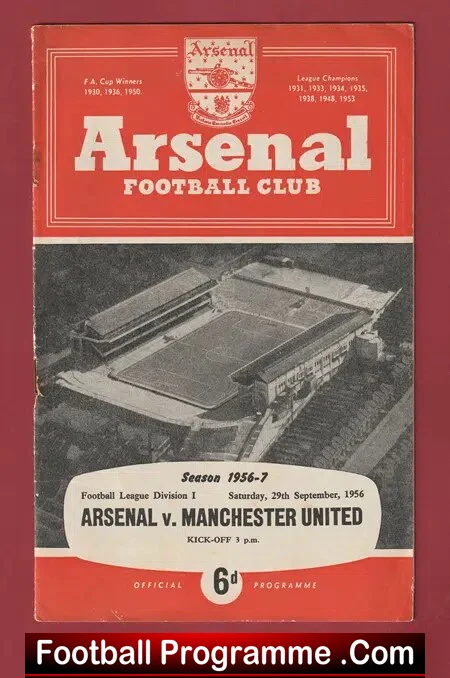 Arsenal v Manchester United 1956