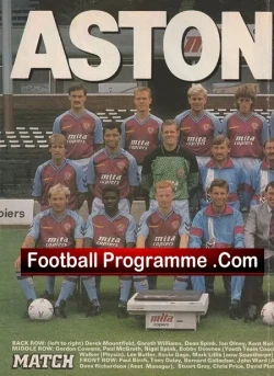 Aston Villa Football Team Multi Signed Autographed Poster 1991