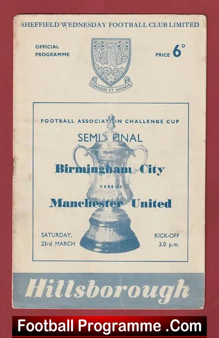 Birmingham City v Manchester United 1957 – FA Cup Semi Final