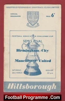 Birmingham City v Manchester United 1957 – FA Cup Semi Final