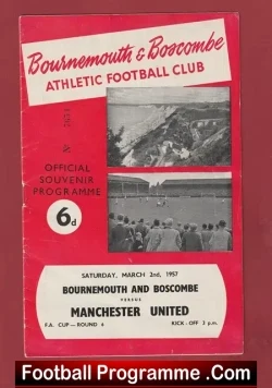 Bournemouth v Manchester United 1957 FA Cup Man Utd Busby Babes