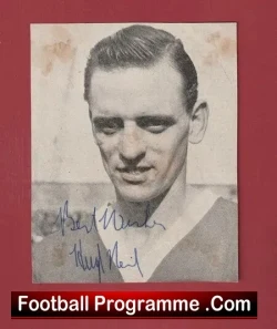 Carlisle United Hugh Neil Autograph Signed Picture 1960s - football memorabilia