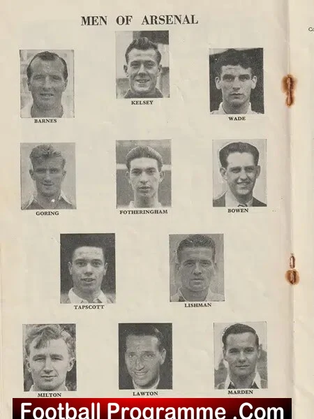 Chelsea v Arsenal 1954 - Champions 54/55 + SIGNED