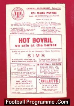 Clapton v Ilford 1964 - football programme