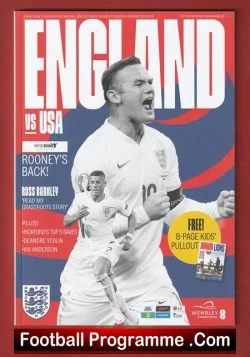 England v America 2018 – USA Wayne Rooney Last Match Farewell