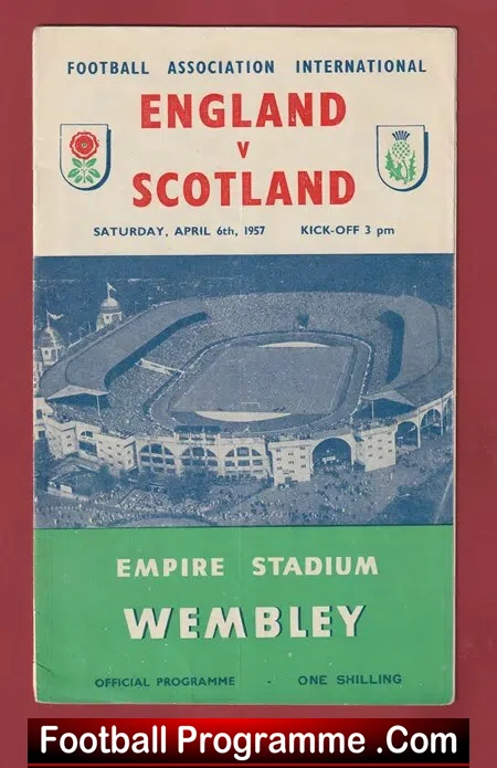 England v Scotland 1957 – Plus Song Sheet.