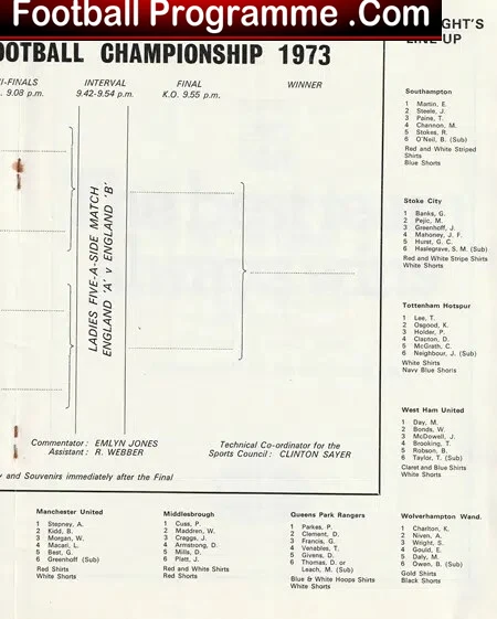 Five A Side National Championship 1973 - Plus George Best