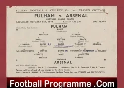 Fulham v Arsenal 1944 - War time Programme - football programme