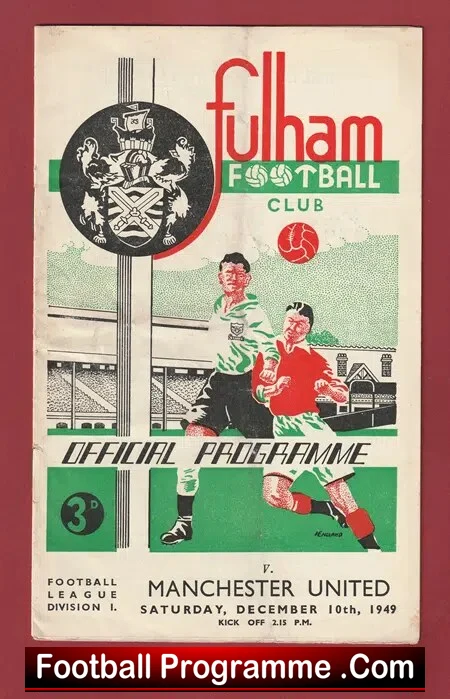Fulham v Manchester United 1949 – 1940’s Programme