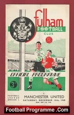 Fulham v Manchester United 1949 – 1940’s Programme
