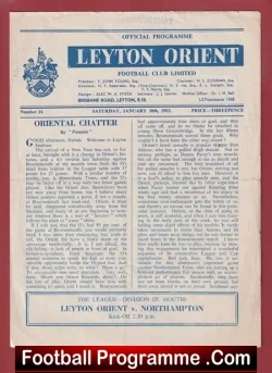 Leyton Orient v Northampton Town 1953