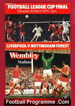 Liverpool v Nottingham Forest 1978 – League Cup Final