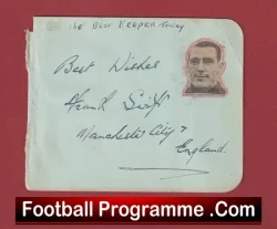 Manchester City Frank Swift Signed Autograph Wartime 1945 - football programme