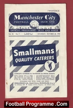 Manchester City v Hull City 1950 - football programme