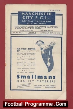 Manchester City v Manchester United 1948 – 1940s v Man Utd