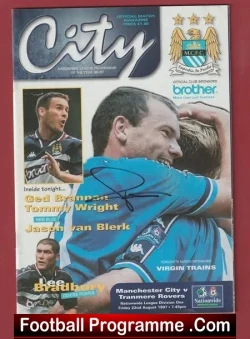 Manchester City v Tranmere Rovers 1997 – SIGNED