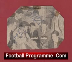 Manchester United Cope + Taylor Signed Autograph Picture 1950s - football memorabilia