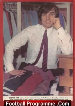 Manchester United George Best Signed Autograph Picture Fashion Boutique