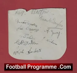 Manchester United Matt Busby Signed Autograph Wartime 1945 PLUS - football programme