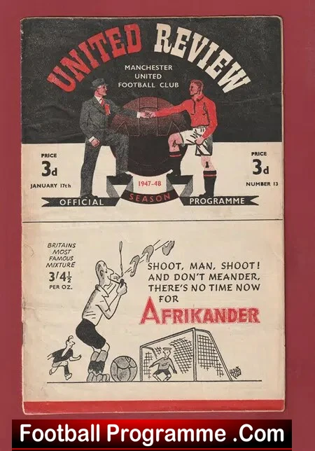 Manchester United v Arsenal 1948 – Man Utd 1940’s Programme