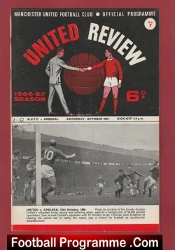 Manchester United v Arsenal 1966 - Man Utd - football programme