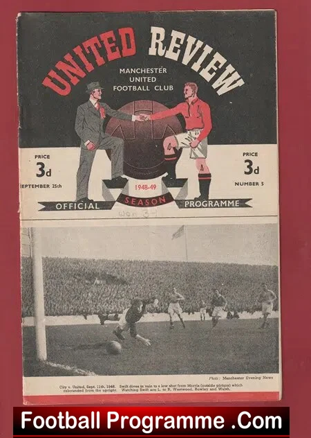 Manchester United v Aston Villa 1948 – 1940’s Man Utd
