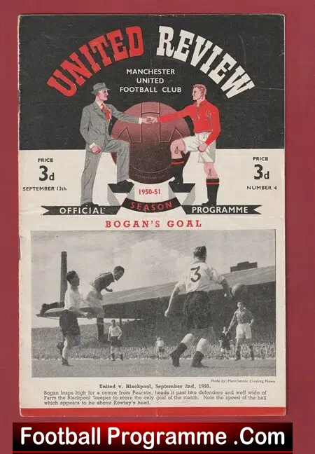 Manchester United v Aston Villa 1950 – Man Utd 1950’s