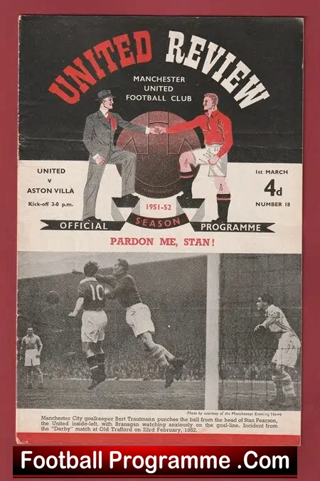 Manchester United v Aston Villa 1952
