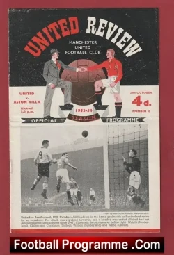 Manchester United v Aston Villa 1953 – Man Utd 1950’s