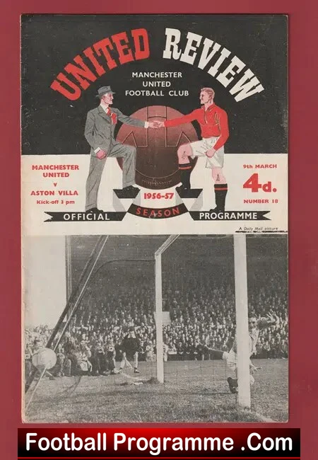 Manchester United v Aston Villa 1957 – Man Utd 1950s