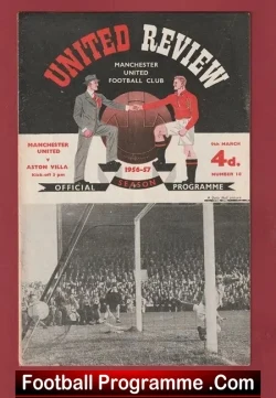Manchester United v Aston Villa 1957 – Man Utd 1950s