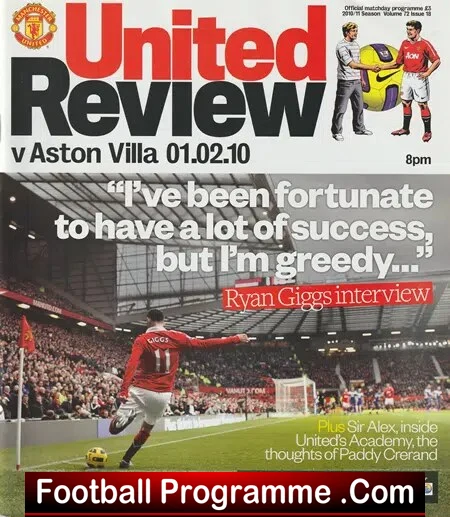 Manchester United v Aston Villa 2011 – Printers Error