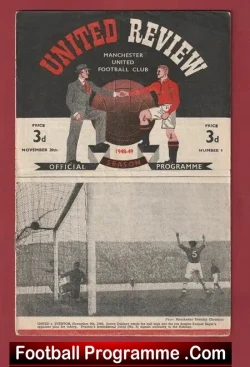 Manchester United v Birmingham City 1948 – 1940’s Man Utd