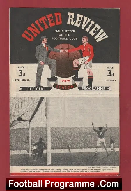 Manchester United v Birmingham City 1948 – 1940s Programmes