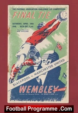 Manchester United v Blackpool 1948 – FA Cup Final Genuine 1940s