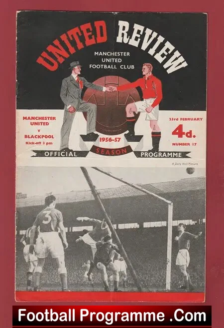 Manchester United v Blackpool 1957 - Man Utd
