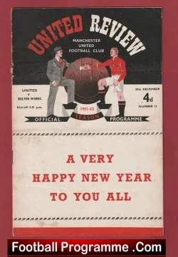 Manchester United v Bolton Wanderers 1951 - football programme