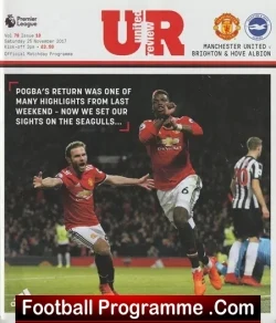 Manchester United v Brighton 2017 - football programme