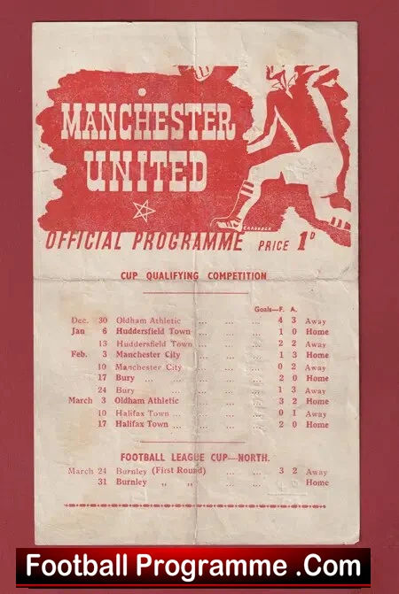 Manchester United v Burnley 1945 – Man Utd 1940’s