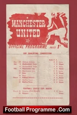 Manchester United v Burnley 1945 - Man Utd 1940's - football programme