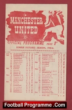 Manchester United v Burnley 1946 – Man Utd Lancashire Cup Final
