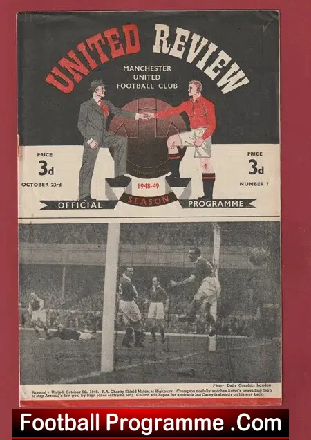 Manchester United v Burnley 1948 – 1940’s Man Utd Programmes