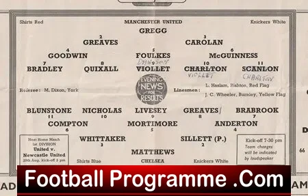 Manchester United v Chelsea 1959