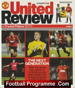 Manchester United v Crystal Palace 2011 - football programme