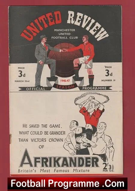 Manchester United v Everton 1947 – Man Utd 1940s