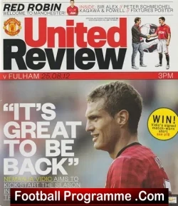Manchester United v Fulham 2012 - football programme