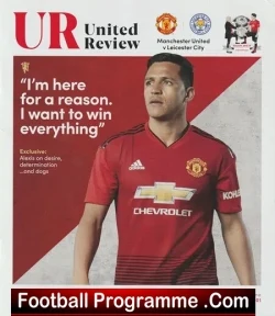 Manchester United v Leicester City 2018 - football programme
